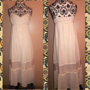 Boho Hippie Dream Maxi Bohemian Japan Ivory Dress